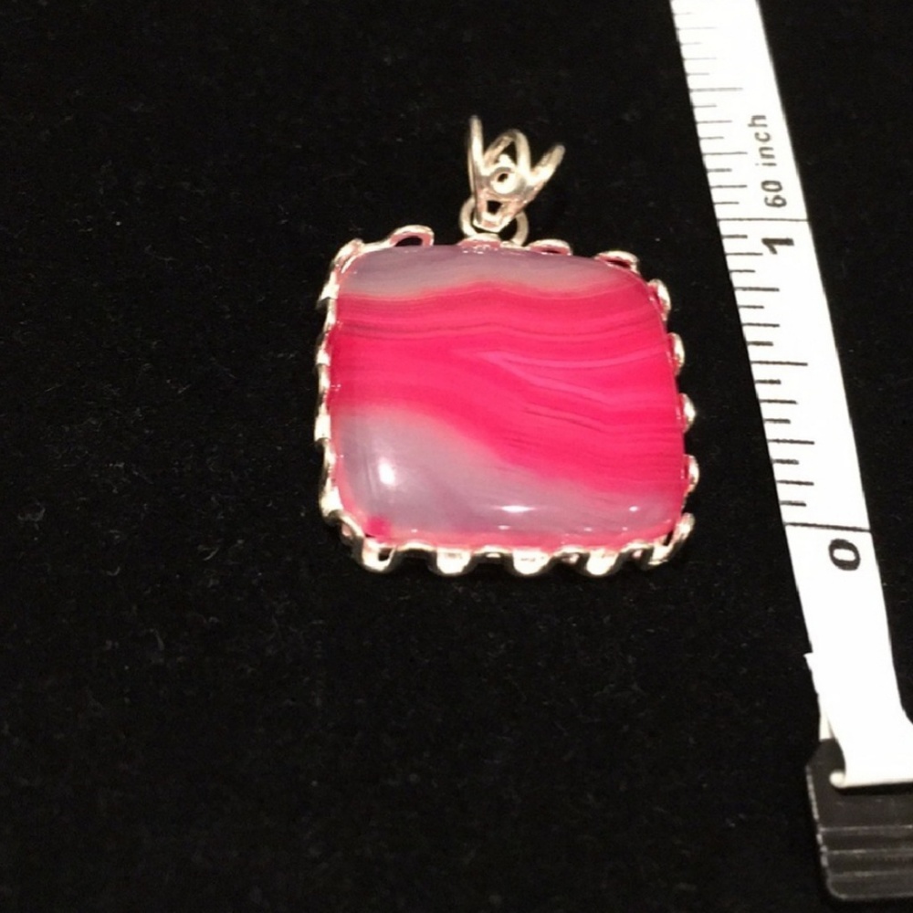 Pink agate in 925 silver